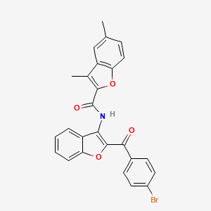 N-[2-(4-bromobenzoyl)-1-benzofuran-3-yl]-3,5-dimethyl-1-benzofuran-2-carboxamide