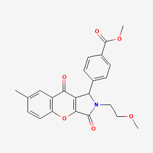 Methyl 4-[2-(2-methoxyethyl)-7-methyl-3,9-dioxo-1,2,3,9-tetrahydrochromeno[2,3-c]pyrrol-1-yl]benzoate