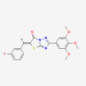 (5Z)-5-(3-fluorobenzylidene)-2-(3,4,5-trimethoxyphenyl)[1,3]thiazolo[3,2-b][1,2,4]triazol-6(5H)-one