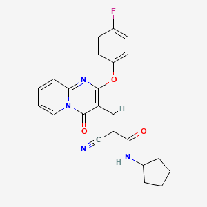 (2E)-2-cyano-N-cyclopentyl-3-[2-(4-fluorophenoxy)-4-oxo-4H-pyrido[1,2-a]pyrimidin-3-yl]prop-2-enamide