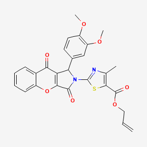 molecular formula C27H22N2O7S B11586667 prop-2-en-1-yl 2-[1-(3,4-dimethoxyphenyl)-3,9-dioxo-3,9-dihydrochromeno[2,3-c]pyrrol-2(1H)-yl]-4-methyl-1,3-thiazole-5-carboxylate 