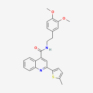 N-[2-(3,4-dimethoxyphenyl)ethyl]-2-(5-methylthiophen-2-yl)quinoline-4-carboxamide