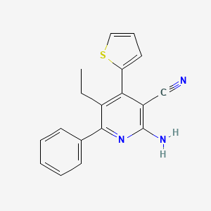 2-Amino-5-ethyl-6-phenyl-4-(thiophen-2-yl)pyridine-3-carbonitrile