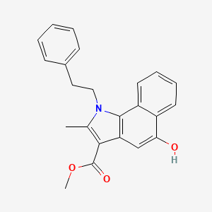 methyl 5-hydroxy-2-methyl-1-(2-phenylethyl)-1H-benzo[g]indole-3-carboxylate