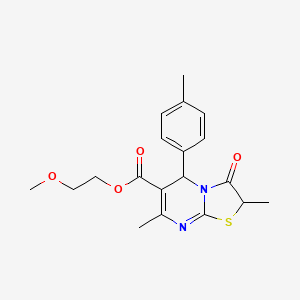 2-methoxyethyl 2,7-dimethyl-5-(4-methylphenyl)-3-oxo-2,3-dihydro-5H-[1,3]thiazolo[3,2-a]pyrimidine-6-carboxylate