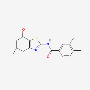 molecular formula C18H20N2O2S B11586721 N-(5,5-dimethyl-7-oxo-4,5,6,7-tetrahydro-1,3-benzothiazol-2-yl)-3,4-dimethylbenzamide 