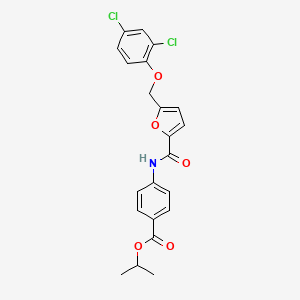 Propan-2-yl 4-[({5-[(2,4-dichlorophenoxy)methyl]furan-2-yl}carbonyl)amino]benzoate