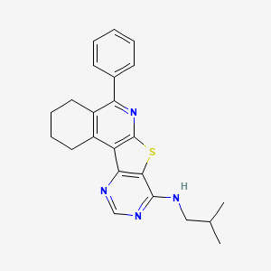 molecular formula C23H24N4S B11586738 N-(2-methylpropyl)-8-phenyl-11-thia-9,14,16-triazatetracyclo[8.7.0.02,7.012,17]heptadeca-1,7,9,12,14,16-hexaen-13-amine 