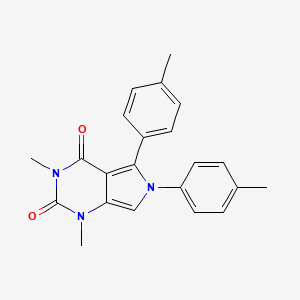 molecular formula C22H21N3O2 B11586740 1,3-dimethyl-5,6-bis(4-methylphenyl)-1H-pyrrolo[3,4-d]pyrimidine-2,4(3H,6H)-dione 