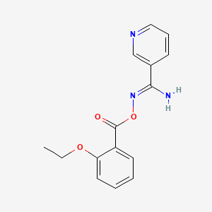 molecular formula C15H15N3O3 B11586749 N'-{[(2-ethoxyphenyl)carbonyl]oxy}pyridine-3-carboximidamide 