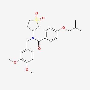 N-(3,4-dimethoxybenzyl)-N-(1,1-dioxidotetrahydrothiophen-3-yl)-4-(2-methylpropoxy)benzamide