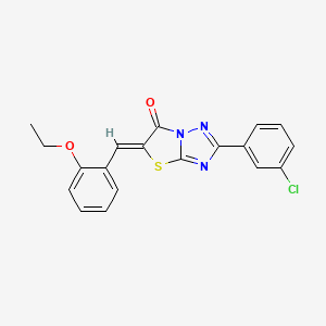 molecular formula C19H14ClN3O2S B11586767 (5Z)-2-(3-chlorophenyl)-5-(2-ethoxybenzylidene)[1,3]thiazolo[3,2-b][1,2,4]triazol-6(5H)-one 