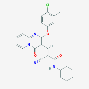 (2E)-3-[2-(4-chloro-3-methylphenoxy)-4-oxo-4H-pyrido[1,2-a]pyrimidin-3-yl]-2-cyano-N-cyclohexylprop-2-enamide