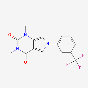 molecular formula C15H12F3N3O2 B11586783 1,3-dimethyl-6-[3-(trifluoromethyl)phenyl]-1H-pyrrolo[3,4-d]pyrimidine-2,4(3H,6H)-dione 