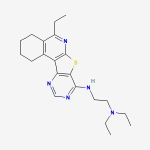 N',N'-diethyl-N-(8-ethyl-11-thia-9,14,16-triazatetracyclo[8.7.0.02,7.012,17]heptadeca-1,7,9,12,14,16-hexaen-13-yl)ethane-1,2-diamine