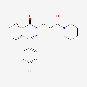 4-(4-chlorophenyl)-2-[3-oxo-3-(piperidin-1-yl)propyl]phthalazin-1(2H)-one