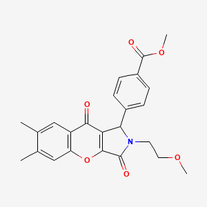 Methyl 4-[2-(2-methoxyethyl)-6,7-dimethyl-3,9-dioxo-1,2,3,9-tetrahydrochromeno[2,3-c]pyrrol-1-yl]benzoate