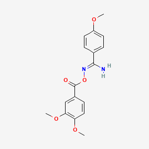 molecular formula C17H18N2O5 B11586808 N'-{[(3,4-dimethoxyphenyl)carbonyl]oxy}-4-methoxybenzenecarboximidamide 