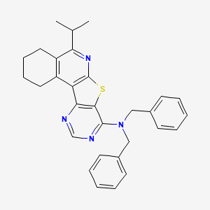 N,N-dibenzyl-8-propan-2-yl-11-thia-9,14,16-triazatetracyclo[8.7.0.02,7.012,17]heptadeca-1,7,9,12,14,16-hexaen-13-amine