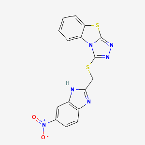 3-{[(6-nitro-1H-benzimidazol-2-yl)methyl]sulfanyl}[1,2,4]triazolo[3,4-b][1,3]benzothiazole