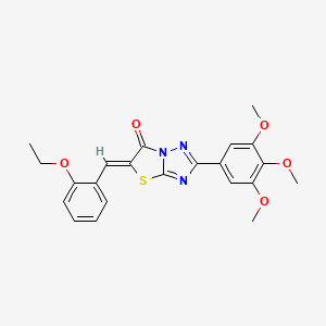 molecular formula C22H21N3O5S B11586839 (5Z)-5-(2-ethoxybenzylidene)-2-(3,4,5-trimethoxyphenyl)[1,3]thiazolo[3,2-b][1,2,4]triazol-6(5H)-one 