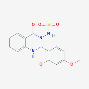 molecular formula C17H19N3O5S B11586841 N-[2-(2,4-dimethoxyphenyl)-4-oxo-1,4-dihydroquinazolin-3(2H)-yl]methanesulfonamide 