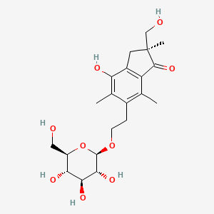 molecular formula C21H30O9 B1158687 鬼蹄参2'-O-葡萄糖苷 CAS No. 62043-53-2
