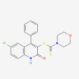 6-Chloro-2-oxo-4-phenyl-1,2-dihydroquinolin-3-yl morpholine-4-carbodithioate