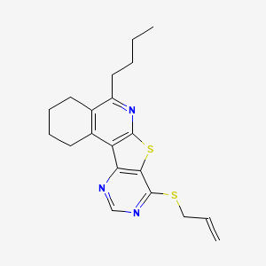 8-butyl-13-prop-2-enylsulfanyl-11-thia-9,14,16-triazatetracyclo[8.7.0.02,7.012,17]heptadeca-1,7,9,12,14,16-hexaene