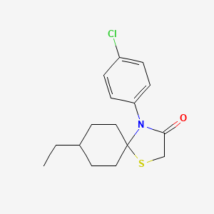 molecular formula C16H20ClNOS B11586894 4-(4-Chlorophenyl)-8-ethyl-1-thia-4-azaspiro[4.5]decan-3-one 