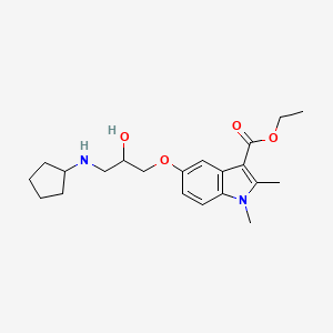 molecular formula C21H30N2O4 B11586914 ethyl 5-[3-(cyclopentylamino)-2-hydroxypropoxy]-1,2-dimethyl-1H-indole-3-carboxylate 