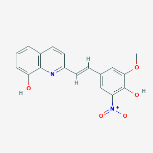 2-[(E)-2-(4-hydroxy-3-methoxy-5-nitrophenyl)ethenyl]quinolin-8-ol