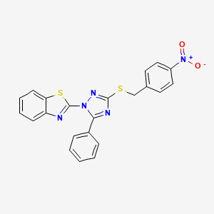 2-{3-[(4-nitrobenzyl)sulfanyl]-5-phenyl-1H-1,2,4-triazol-1-yl}-1,3-benzothiazole