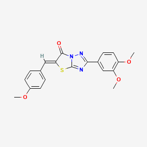 molecular formula C20H17N3O4S B11586962 (5Z)-2-(3,4-dimethoxyphenyl)-5-(4-methoxybenzylidene)[1,3]thiazolo[3,2-b][1,2,4]triazol-6(5H)-one 