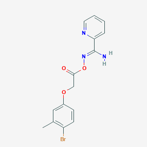 N'-{[2-(4-bromo-3-methylphenoxy)acetyl]oxy}pyridine-2-carboximidamide