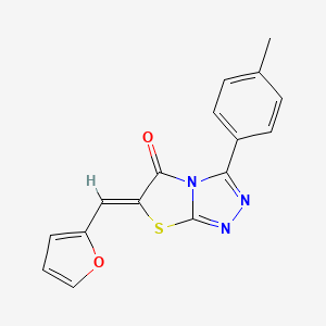 (6Z)-6-(furan-2-ylmethylidene)-3-(4-methylphenyl)[1,3]thiazolo[2,3-c][1,2,4]triazol-5(6H)-one