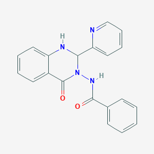 molecular formula C20H16N4O2 B11587034 N-(4-oxo-2-pyridin-2-yl-1,2-dihydroquinazolin-3-yl)benzamide 