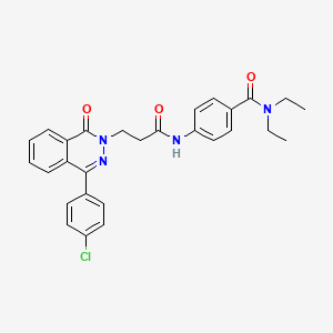 molecular formula C28H27ClN4O3 B11587042 4-({3-[4-(4-chlorophenyl)-1-oxophthalazin-2(1H)-yl]propanoyl}amino)-N,N-diethylbenzamide 