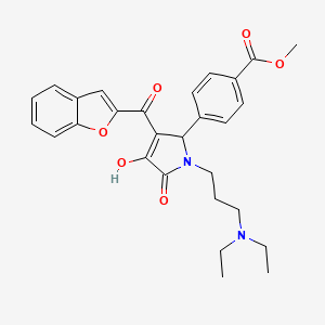 methyl 4-{3-(1-benzofuran-2-ylcarbonyl)-1-[3-(diethylamino)propyl]-4-hydroxy-5-oxo-2,5-dihydro-1H-pyrrol-2-yl}benzoate