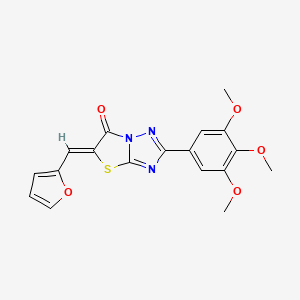 (5Z)-5-(furan-2-ylmethylidene)-2-(3,4,5-trimethoxyphenyl)[1,3]thiazolo[3,2-b][1,2,4]triazol-6(5H)-one