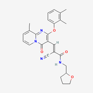 molecular formula C26H26N4O4 B11587087 (2E)-2-cyano-3-[2-(2,3-dimethylphenoxy)-9-methyl-4-oxo-4H-pyrido[1,2-a]pyrimidin-3-yl]-N-(tetrahydrofuran-2-ylmethyl)prop-2-enamide 