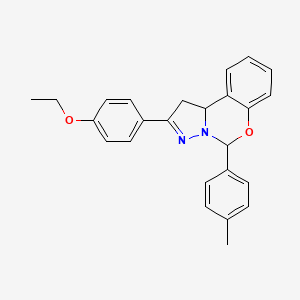 molecular formula C25H24N2O2 B11587101 2-(4-Ethoxyphenyl)-5-(4-methylphenyl)-1,10b-dihydropyrazolo[1,5-c][1,3]benzoxazine 