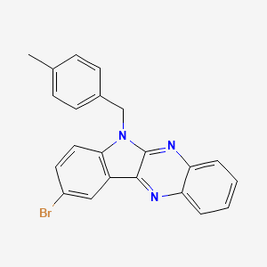 molecular formula C22H16BrN3 B11587112 9-bromo-6-(4-methylbenzyl)-6H-indolo[2,3-b]quinoxaline 