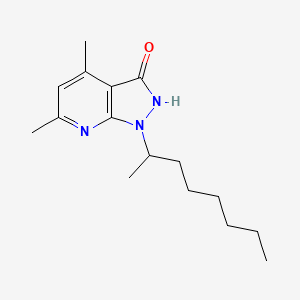 molecular formula C16H25N3O B11587146 4,6-dimethyl-1-octan-2-yl-2H-pyrazolo[3,4-b]pyridin-3-one CAS No. 848683-89-6