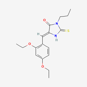 molecular formula C17H22N2O3S B11587158 (5Z)-5-[(2,4-diethoxyphenyl)methylidene]-3-propyl-2-sulfanylideneimidazolidin-4-one 