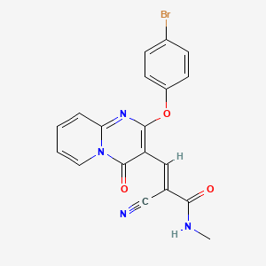 molecular formula C19H13BrN4O3 B11587181 (2E)-3-[2-(4-bromophenoxy)-4-oxo-4H-pyrido[1,2-a]pyrimidin-3-yl]-2-cyano-N-methylprop-2-enamide 