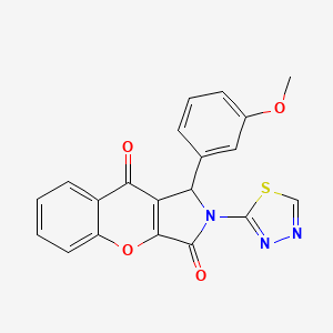 molecular formula C20H13N3O4S B11587185 1-(3-Methoxyphenyl)-2-(1,3,4-thiadiazol-2-yl)-1,2-dihydrochromeno[2,3-c]pyrrole-3,9-dione 