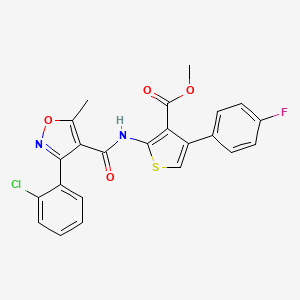 molecular formula C23H16ClFN2O4S B11587191 Methyl 2-({[3-(2-chlorophenyl)-5-methyl-1,2-oxazol-4-yl]carbonyl}amino)-4-(4-fluorophenyl)thiophene-3-carboxylate 