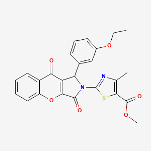 molecular formula C25H20N2O6S B11587195 methyl 2-[1-(3-ethoxyphenyl)-3,9-dioxo-3,9-dihydrochromeno[2,3-c]pyrrol-2(1H)-yl]-4-methyl-1,3-thiazole-5-carboxylate 