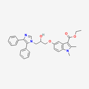 ethyl 5-[3-(4,5-diphenyl-1H-imidazol-1-yl)-2-hydroxypropoxy]-1,2-dimethyl-1H-indole-3-carboxylate